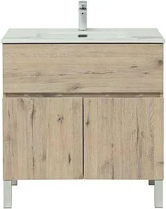 Тумба-умывальник напольная Aquanet Алвита New 80 дуб веллингтон 00277553+00254364, 5
