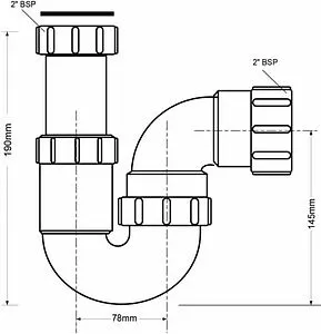Сифон трубный для мойки Mc Alpine 5259 Сифон трубный для мойки Mc Alpine 5259, 2