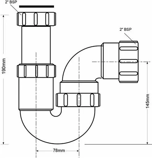 Сифон трубный для мойки Mc Alpine 5259