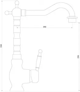 Смеситель для кухни Swedbe Selene чёрный матовый 7141 Смеситель для кухни Swedbe Selene чёрный матовый 7141, 2