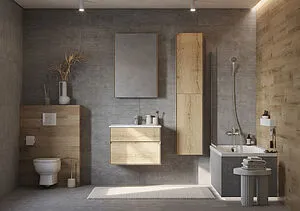 Шкаф-зеркало Aquaton Либерти 65 дуб эльвезия 1A279302LYC70, 4