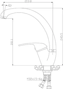 Смеситель для кухни Rossinka хром Y40-23U Смеситель для кухни Rossinka хром Y40-23U, 2