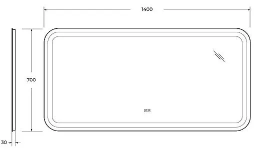 Зеркало с подсветкой Cezares Stylus 140x70 с подогревом CZR-SPC-STYLUS-1400-700-TCH-WARM Зеркало с подсветкой Cezares Stylus 140x70 с подогревом CZR-SPC-STYLUS-1400-700-TCH-WARM