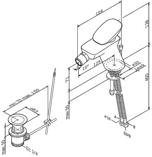 Смеситель для биде Am.Pm Spirit 2.0 хром F70A83100