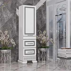 Шкаф-пенал напольный Opadiris Оникс 50 L белый Z0000005505, 3