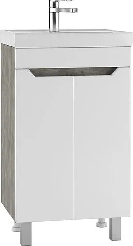 Тумба-умывальник напольный Айсберг Мечта 50 белый/бетон DM2331T+4607152361544