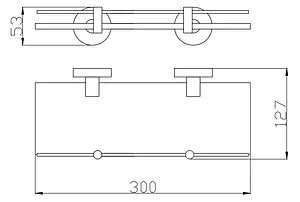 Полка Rav Slezak Colorado хром COA0900/30 Полка Rav Slezak Colorado хром COA0900/30, 2