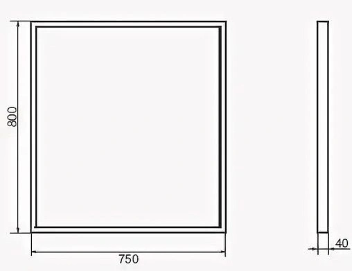 Зеркало Comforty Бредфорд 75 чёрный 00004149062CF