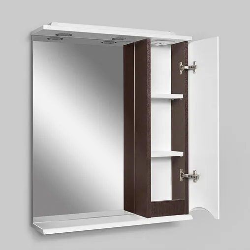 Шкаф-зеркало Am.Pm Like 65 R белый глянец/венге M80MPR0651VF