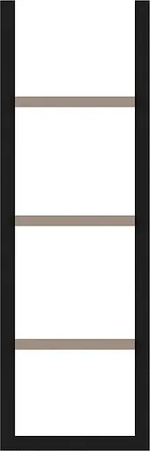 Стеллаж приставной Isvea Bei 25 чёрный/коричневый 21BE2064000I