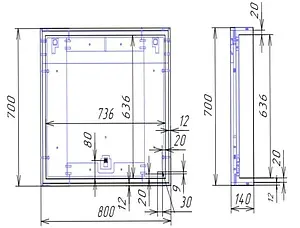 Зеркало с подсветкой Cersanit Louna 80 белый SP-LU-LOU80-Os Зеркало с подсветкой Cersanit Louna 80 белый SP-LU-LOU80-Os, 3