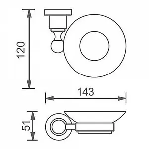 Мыльница Aquanet брашированная бронза 3885 Мыльница Aquanet брашированная бронза 3885, 2