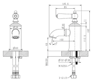 Смеситель для раковины Bravat Art золото/белый F175109G Смеситель для раковины Bravat Art золото/белый F175109G, 2