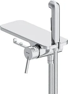 Гигиенический душ со смесителем и полкой Damixa Jupiter хром 773500001, 1
