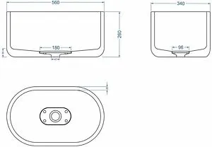 Раковина Uperwood UPD Venice графит 291020216 Раковина Uperwood UPD Venice графит 291020216, 2