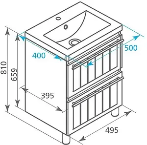 Тумба-умывальник напольная Milardo Magellan 50 белый MAG50W0M95+0015000U28 Тумба-умывальник напольная Milardo Magellan 50 белый MAG50W0M95+0015000U28, 5