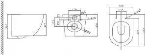 Комплект 5 в 1 BelBagno Uno BB3105CHR/SC/BB002-80/BB014-SR-BIANCO с кнопкой белый глянцевый Комплект 5 в 1 BelBagno Uno BB3105CHR/SC/BB002-80/BB014-SR-BIANCO с кнопкой белый глянцевый, 3