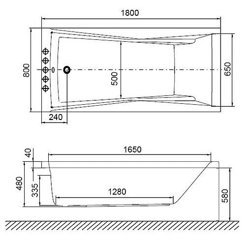Ванна акриловая Excellent Palace 180x80 WAEX.PAL18WH