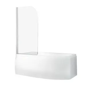 Шторка на ванну 800мм прозрачное стекло Roltechnik SCREEN PRO/810 4000688, 4