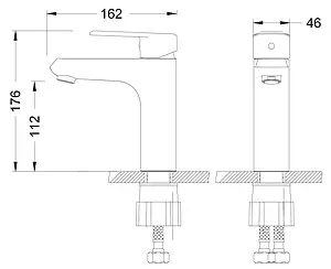 Смеситель для раковины Lemark Point хром LM0306C, 2