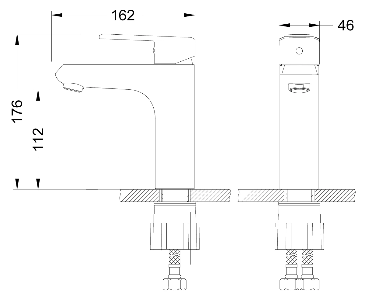 Смеситель для раковины Lemark Point хром LM0306C