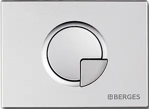 Клавиша смыва для унитаза BERGES Novum R2 040022 хром матовый Клавиша смыва для унитаза BERGES Novum R2 040022 хром матовый, 1