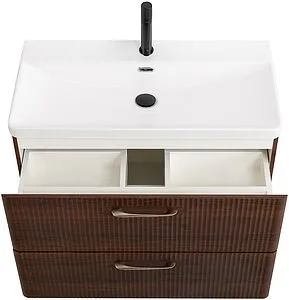 Тумба-умывальник подвесная BelBagno DUE 80 Noce DUE-800-2C-SO-NOCE-P+BB-8076-3-80, 3