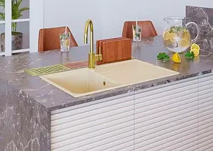 Мойка кухонная Omoikiri Yasugata 86-SA бежевый 4993870, 3