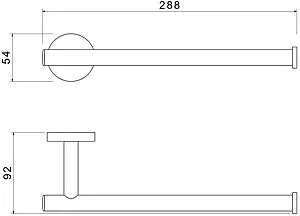 Полотенцедержатель Aquatek Оберон хром AQ4219CR Полотенцедержатель Aquatek Оберон хром AQ4219CR, 2