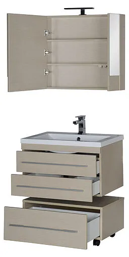 Шкаф-зеркало Aquanet Нота 75 L светлый дуб 00158857