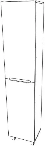 Шкаф-пенал напольный Айсберг Мечта 40 белый DM2503P