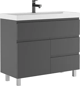 Тумба под умывальник напольная Домино Graffo 100 графит DGr2411T, 1