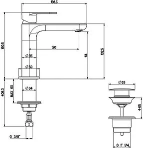 Смеситель для раковины Gattoni H2OMIX7000 хром 7004070C0 Смеситель для раковины Gattoni H2OMIX7000 хром 7004070C0, 2