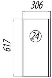 Шкаф Aquaton Брук 30 дуб латте/белый 1A202503BCDL0, 2
