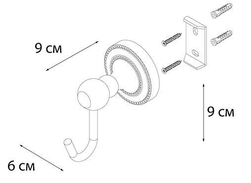 Крючок Fixsen Style хром FX-41105