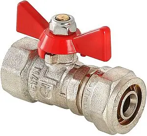 Кран шаровый с переходом на мп трубу 16мм x ½"в Valtec VT.342.N.1604 Кран шаровый с переходом на мп трубу 16мм x ½"в Valtec VT.342.N.1604, 1