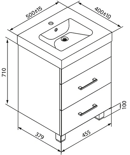 Тумба-умывальник напольная IDDIS New Custo 50 белый NCU50W0i95K