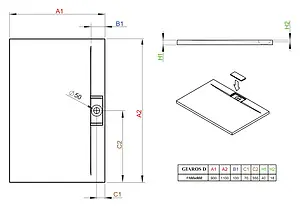 Поддон для душа Radaway Giaros D90x110 MKGD1190-03, 3