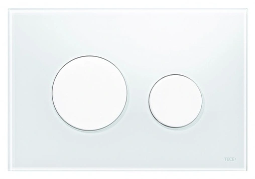 Клавиша смыва для унитаза TECEloop 9240650 кнопки/белый глянцевый, панель/стекло белый