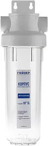Корпус фильтра ½"в x ½"в Slim Line 10" Гейзер Гарант 50774 Корпус фильтра ½"в x ½"в Slim Line 10" Гейзер Гарант 50774, 1
