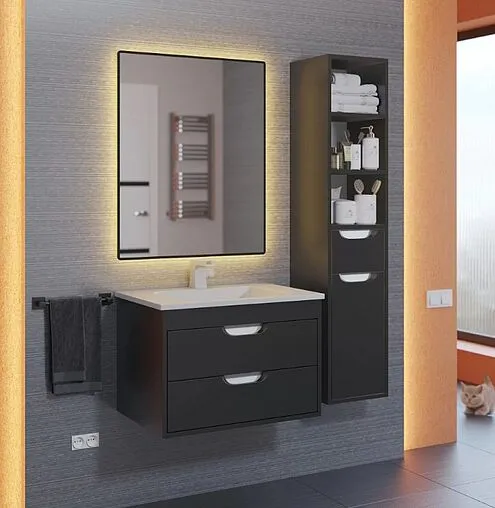 Тумба под умывальник подвесная Uperwood UPD Modul 65 чёрный матовый 2930205151 Тумба под умывальник подвесная Uperwood UPD Modul 65 чёрный матовый 2930205151