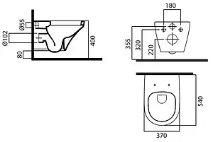 Унитаз подвесной Am.Pm Inspire белый C501738WH, 5