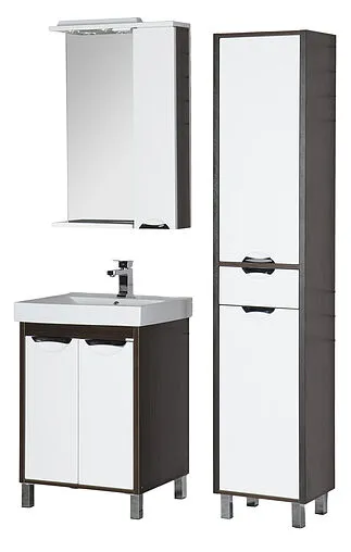 Шкаф-зеркало Aquanet Гретта 60 R белый/венге 00173994