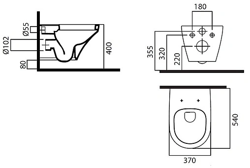 Унитаз подвесной Am.Pm Inspire белый C501738WH