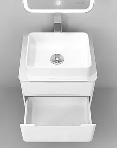 Тумба под умывальник подвесная Jorno Bosko 60 белый Bos.01.60/P/W Тумба под умывальник подвесная Jorno Bosko 60 белый Bos.01.60/P/W, 4