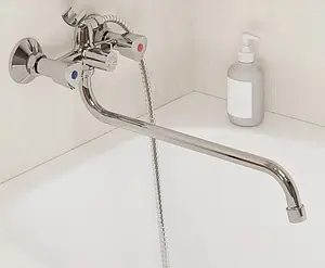 Смеситель для ванны с длинным изливом Milardo Zirond хром ZIRSB02M10 Смеситель для ванны с длинным изливом Milardo Zirond хром ZIRSB02M10, 3