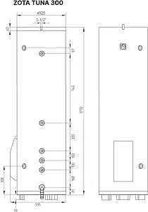 Бойлер комбинированного нагрева Zota TUNA 300 (24 кВт) ZH3468421300 Бойлер комбинированного нагрева Zota TUNA 300 (24 кВт) ZH3468421300, 2