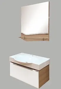 Тумба-умывальник подвесная Comforty Самара 76 кофе полоска/белый 00004135527CF Тумба-умывальник подвесная Comforty Самара 76 кофе полоска/белый 00004135527CF, 4