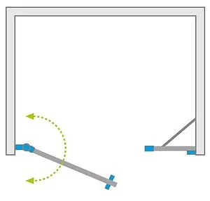 Дверь в нишу 1000мм прозрачное стекло Radaway EOS DWB 100 L 37990-01-01NL, 3