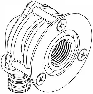 Водорозетка аксиальная для гипсокартонных плит 20мм x ½"в Rehau Rautitan RX+ 14563751001 Водорозетка аксиальная для гипсокартонных плит 20мм x ½"в Rehau Rautitan RX+ 14563751001, 2